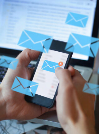 Email,Marketing,Concept,,Person,Reading,E-mail,On,Smartphone,,Receive,New